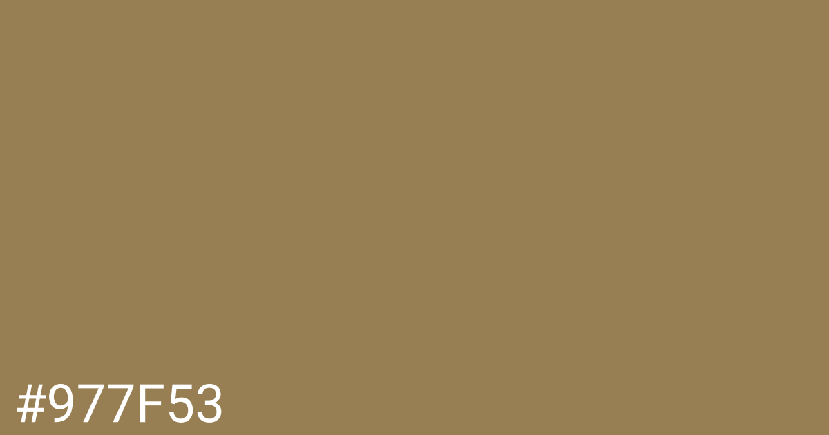 Hex color #977f53 graphic