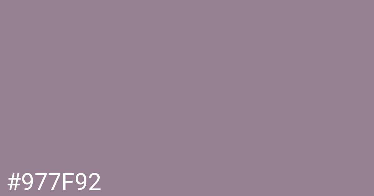 Hex color #977f92 graphic