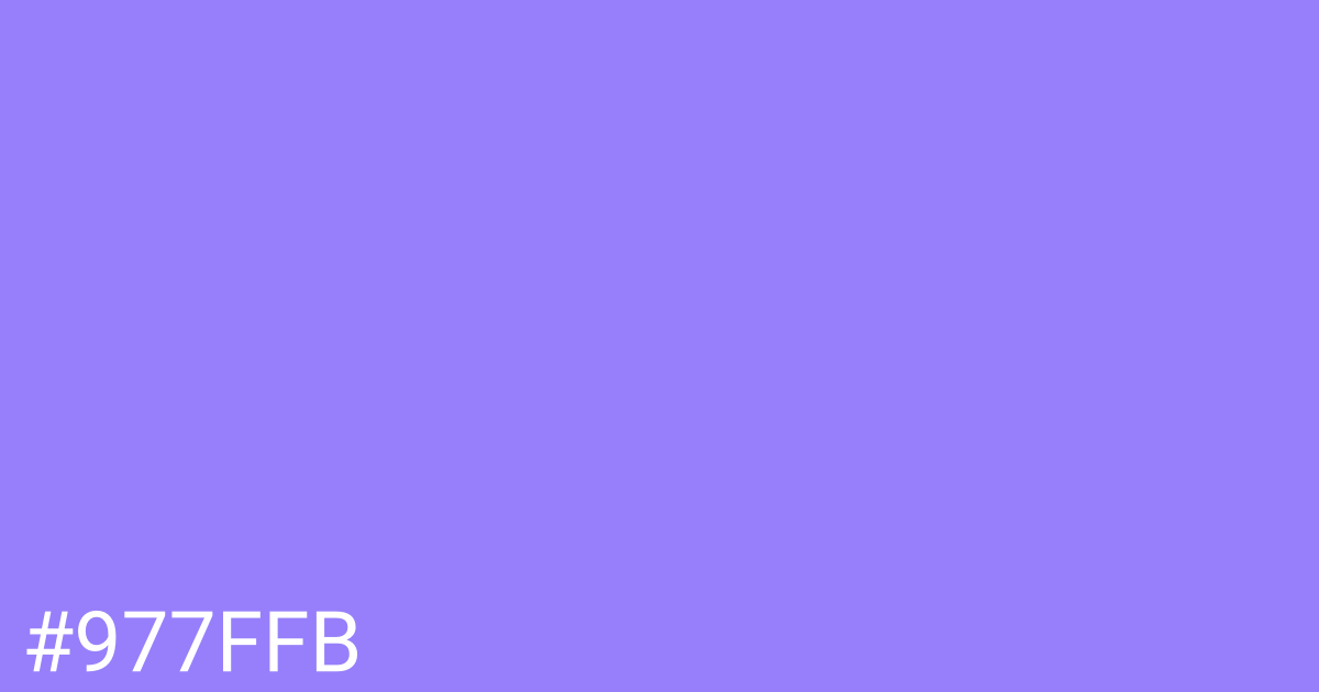 Hex color #977ffb graphic