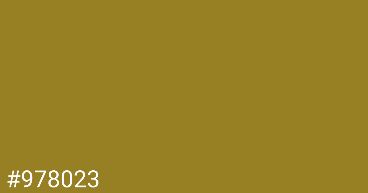 Hex color #978023 graphic