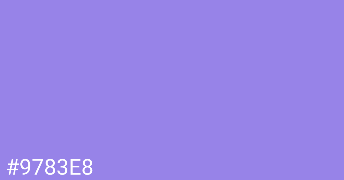 Hex color #9783e8 graphic