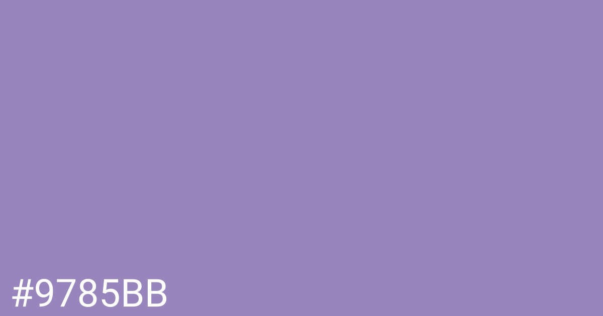 Hex color #9785bb graphic