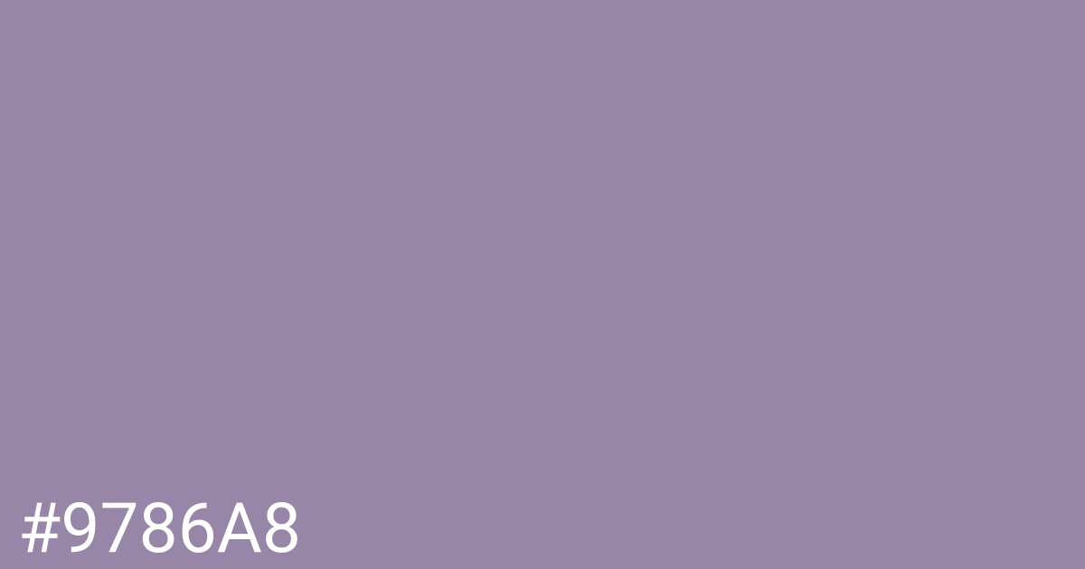 Hex color #9786a8 graphic