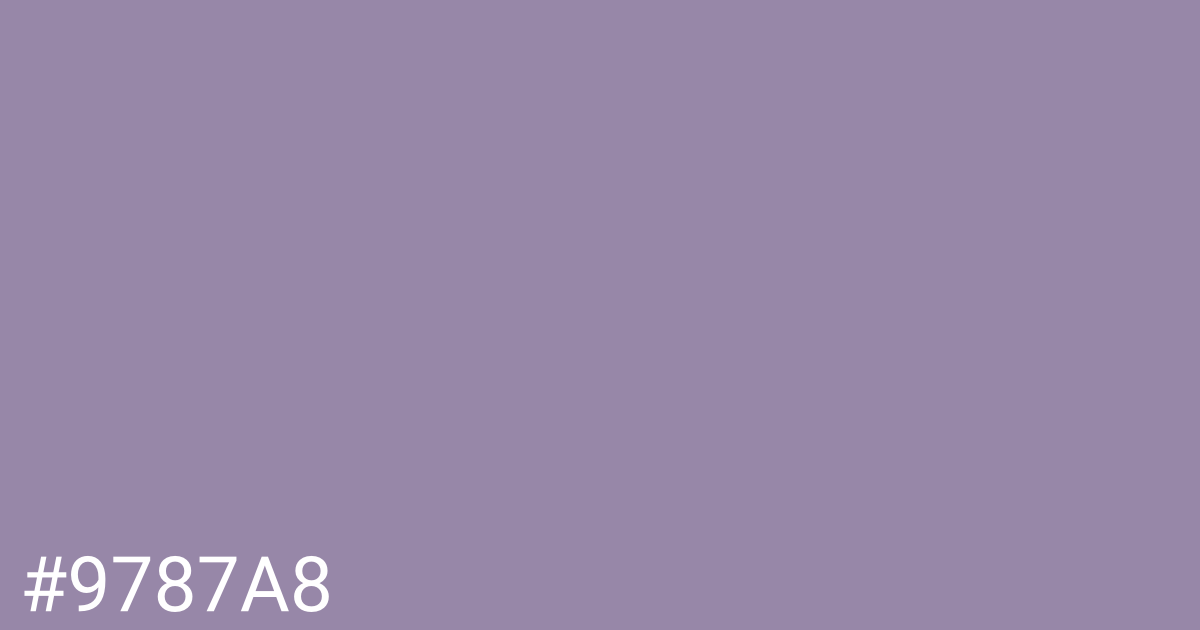 Hex color #9787a8 graphic