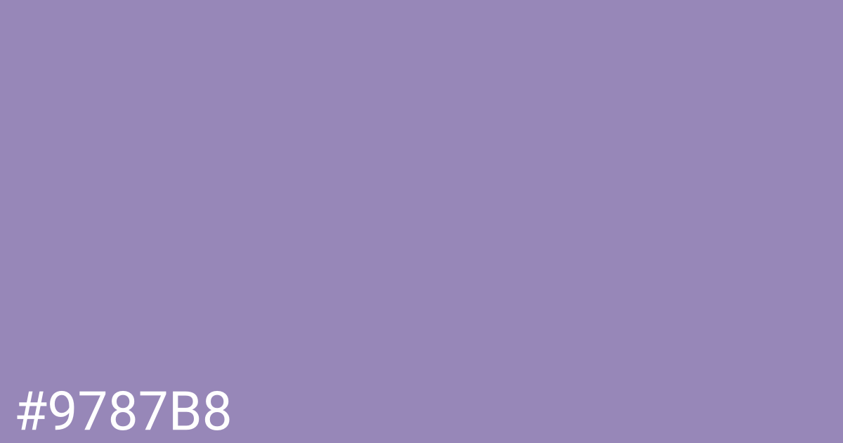 Hex color #9787b8 graphic