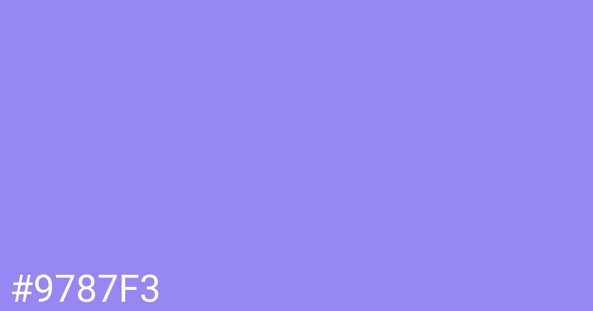 Hex color #9787f3 graphic