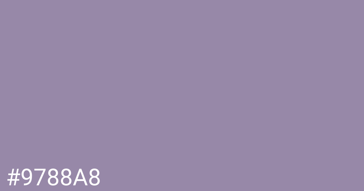 Hex color #9788a8 graphic