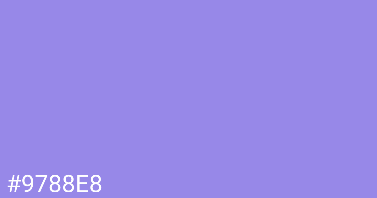 Hex color #9788e8 graphic