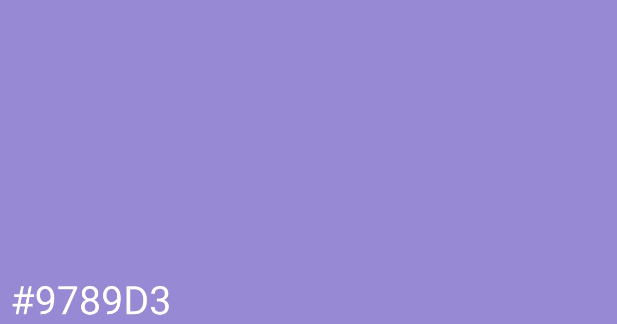 Hex color #9789d3 graphic