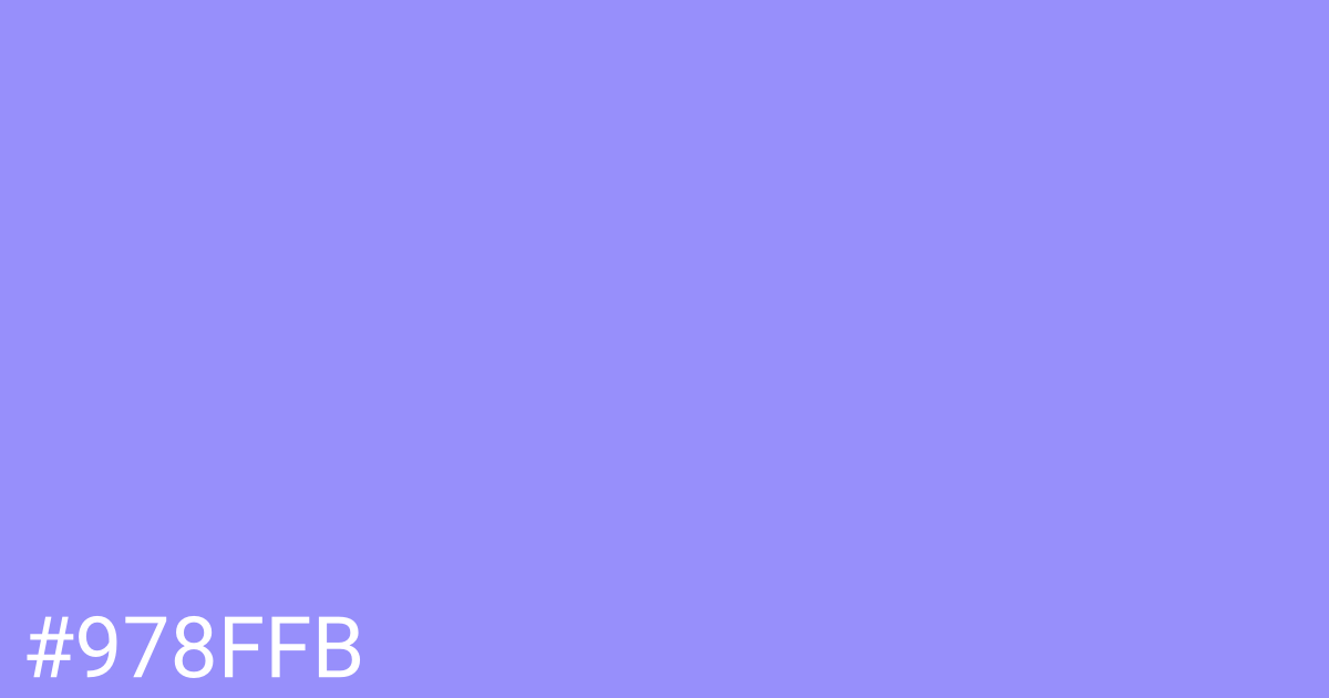 Hex color #978ffb graphic