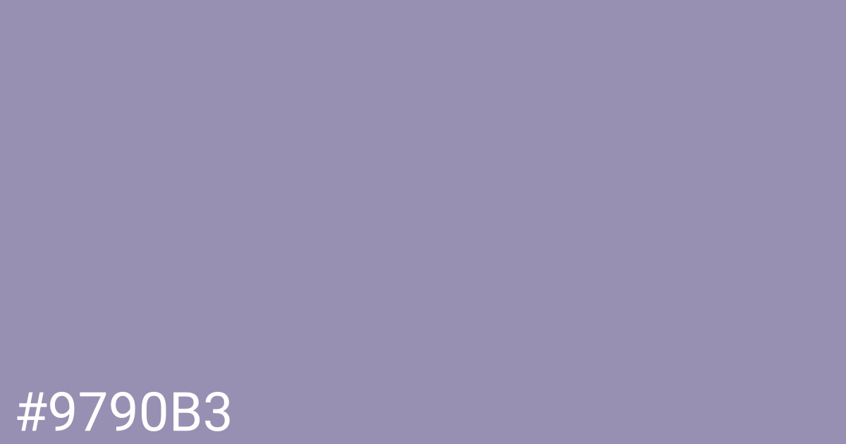 Hex color #9790b3 graphic