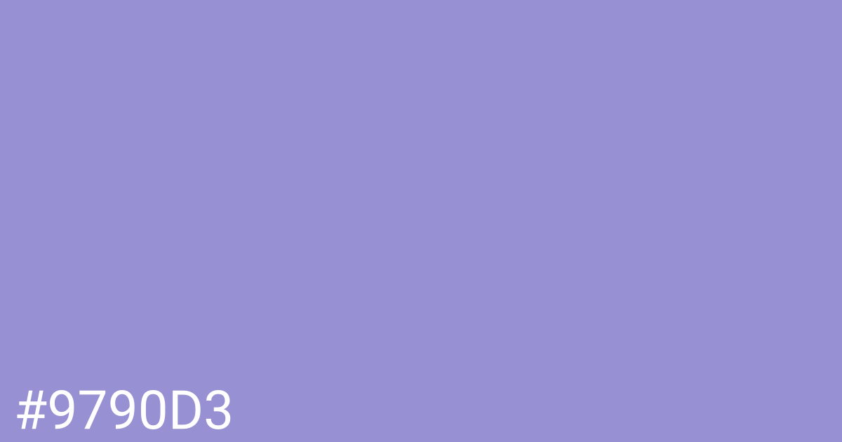 Hex color #9790d3 graphic