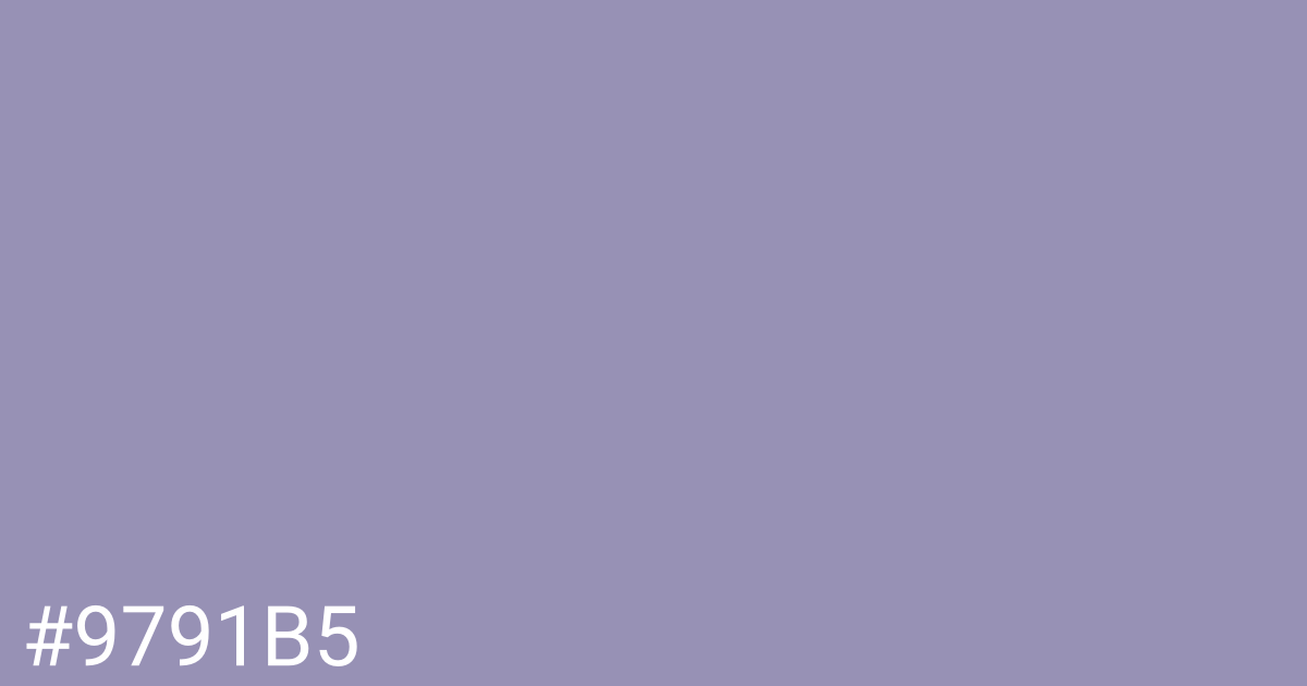 Hex color #9791b5 graphic