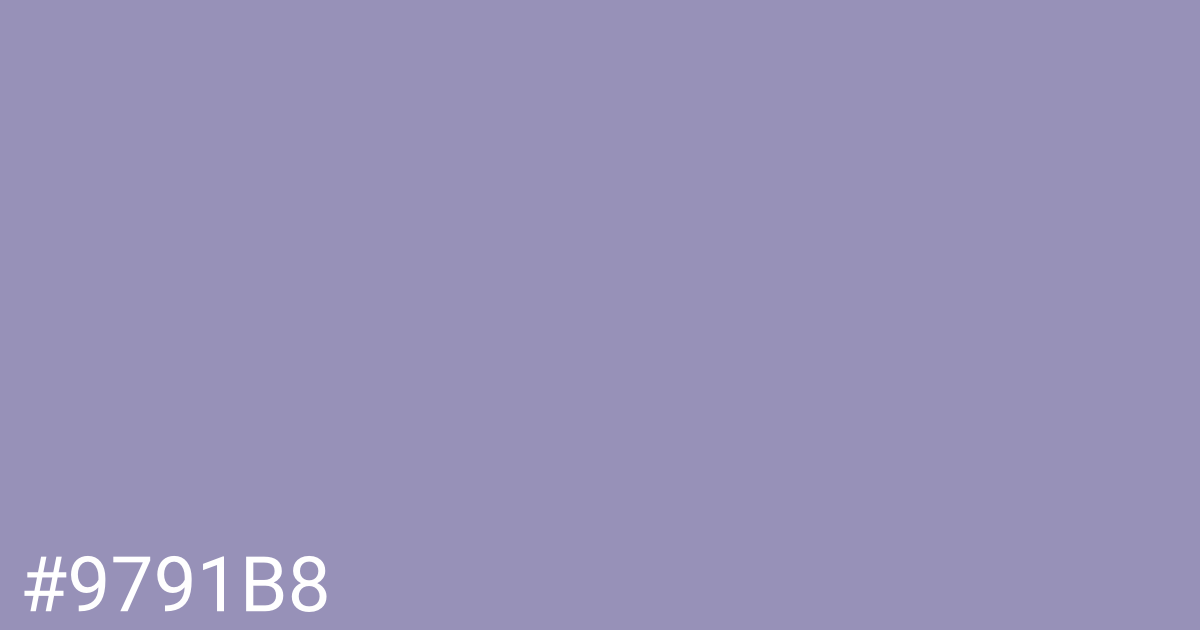 Hex color #9791b8 graphic