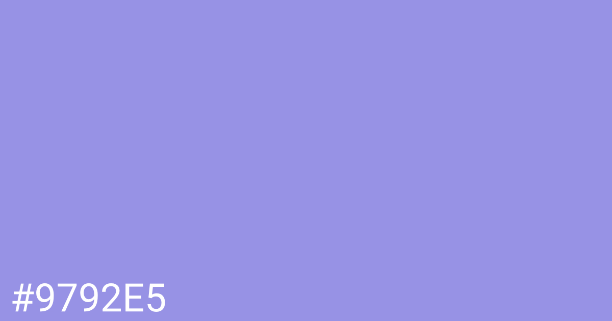 Hex color #9792e5 graphic