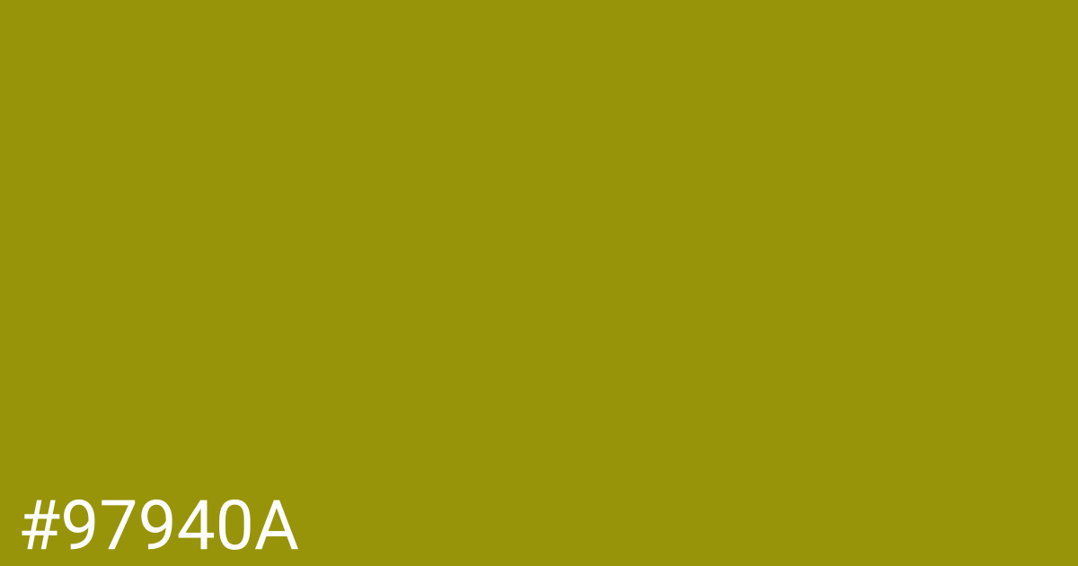 Hex color #97940a graphic