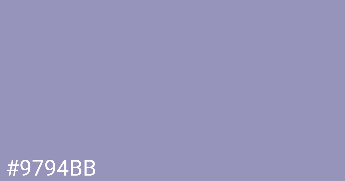 Hex color #9794bb graphic