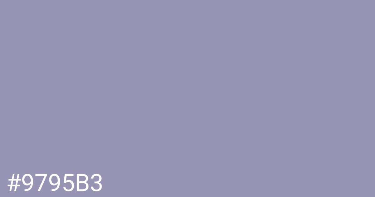 Hex color #9795b3 graphic