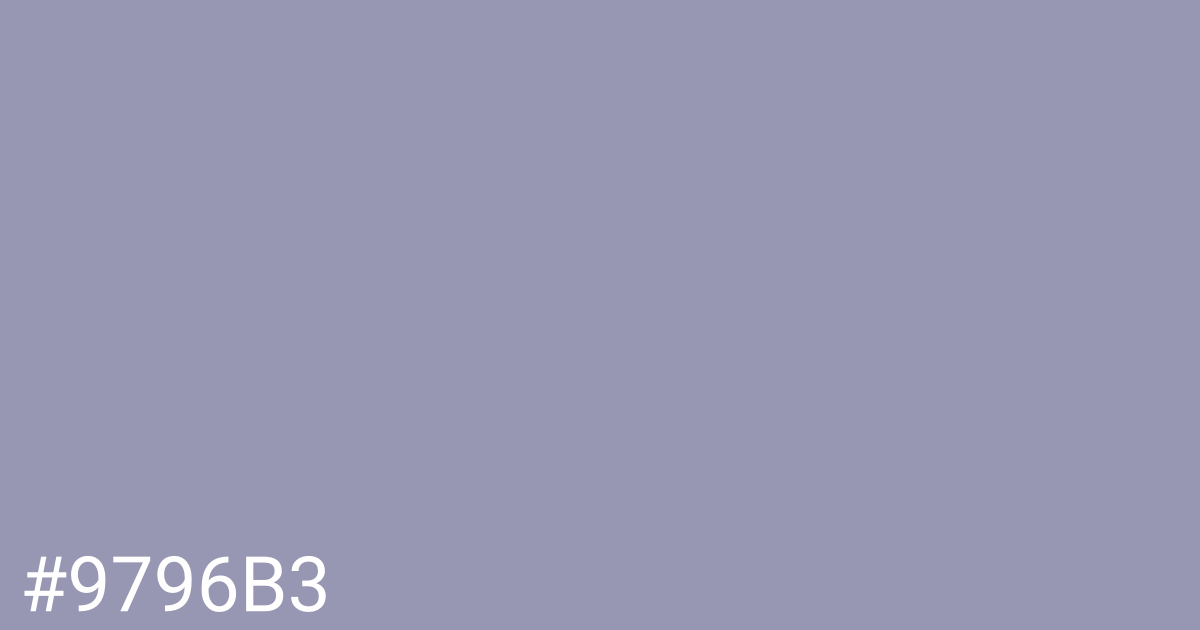 Hex color #9796b3 graphic