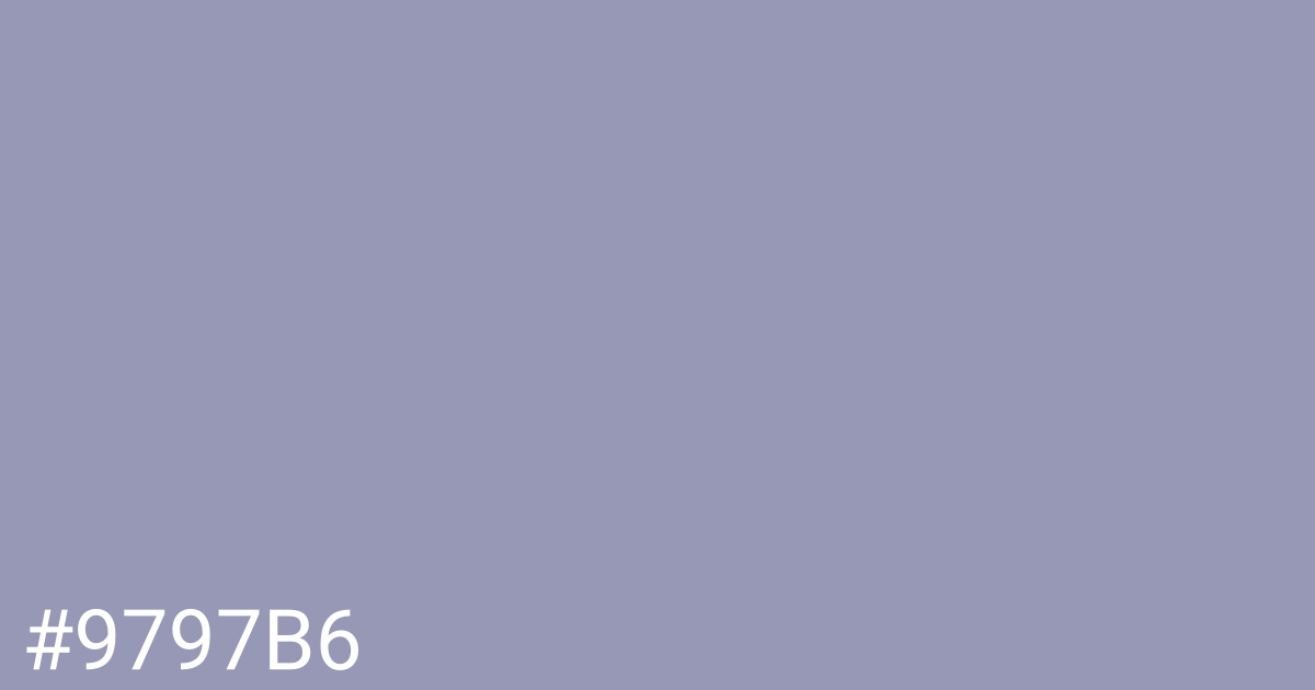 Hex color #9797b6 graphic
