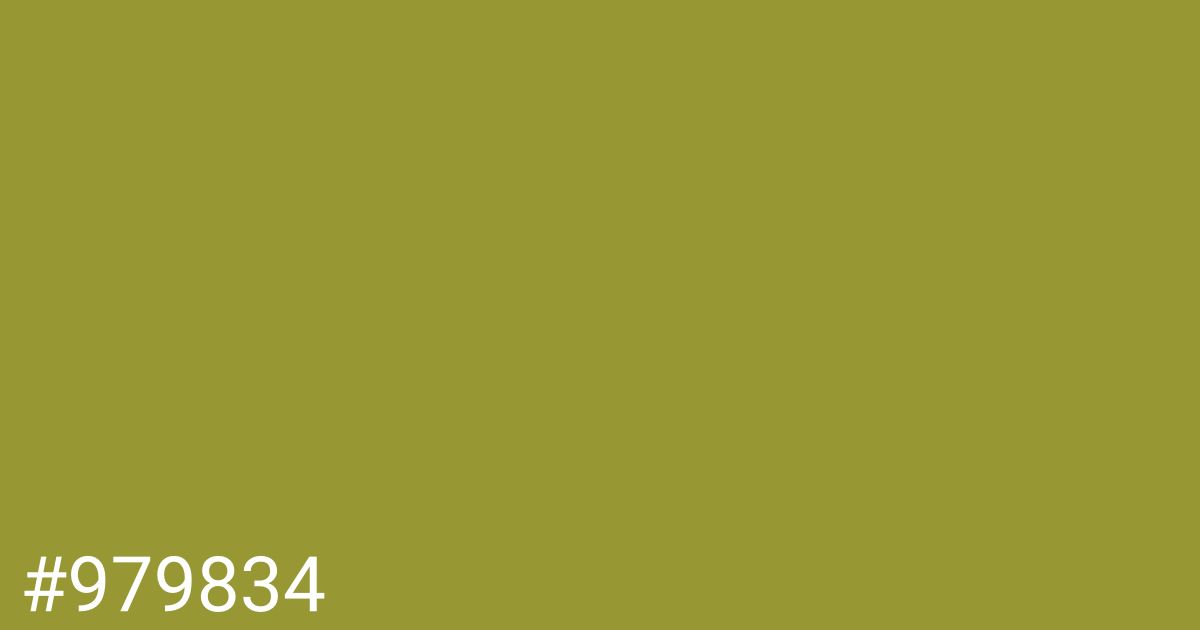 Hex color #979834 graphic