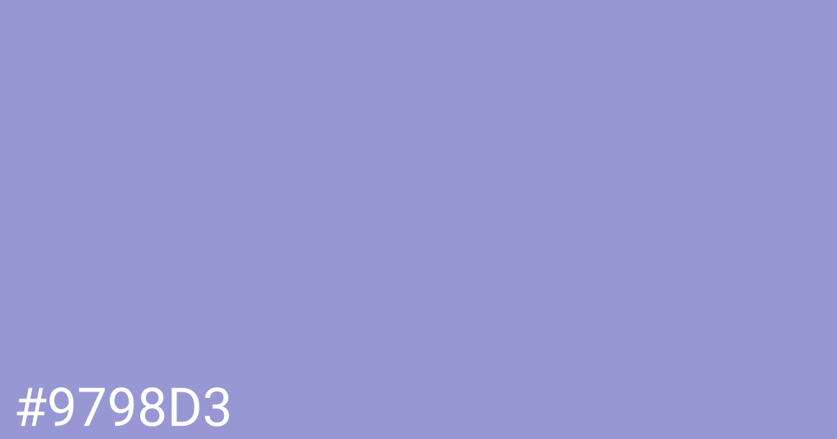 Hex color #9798d3 graphic