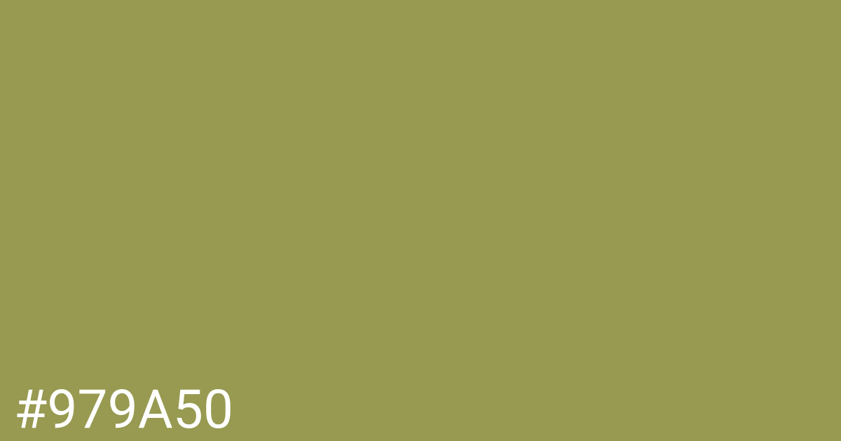 Hex color #979a50 graphic