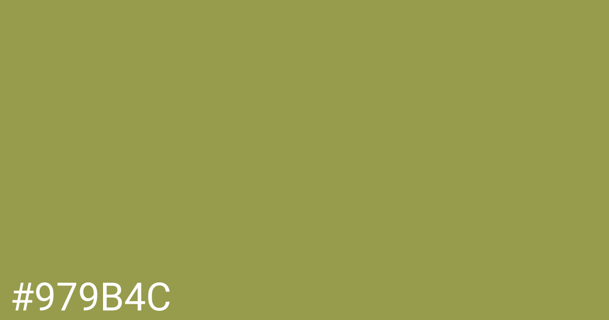 Hex color #979b4c graphic