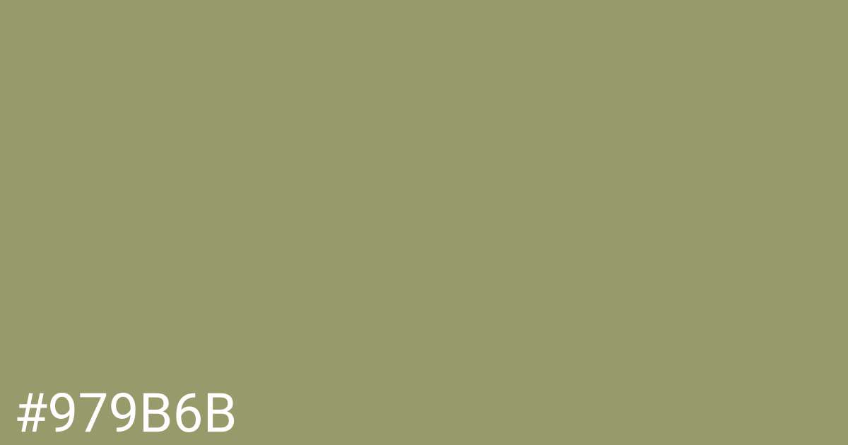 Hex color #979b6b graphic