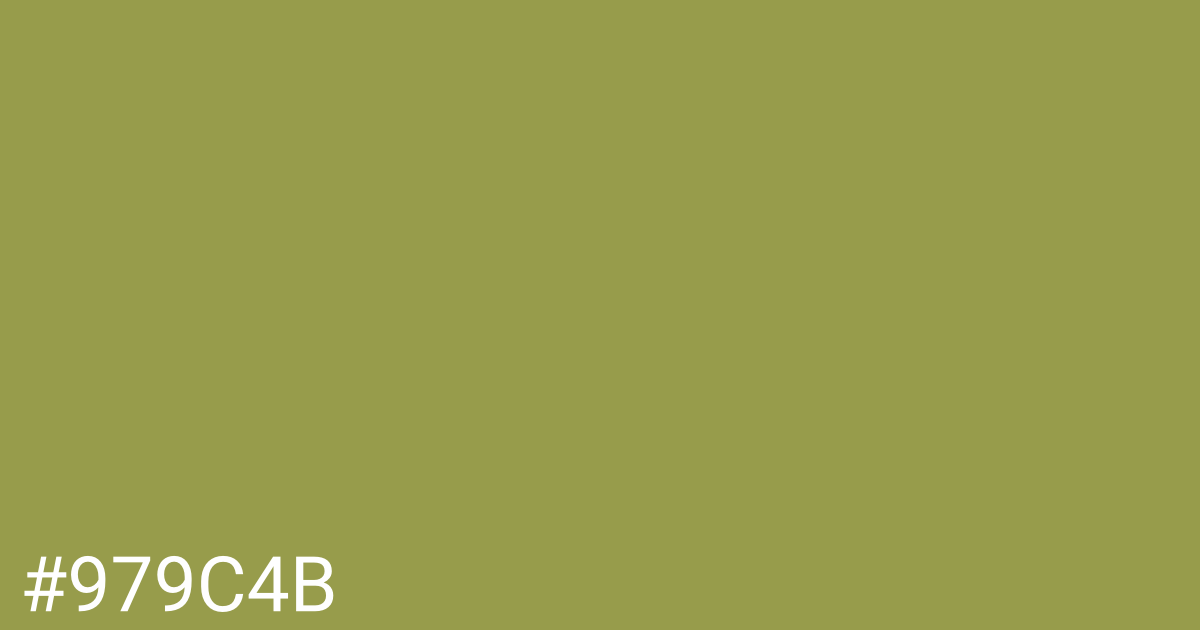 Hex color #979c4b graphic