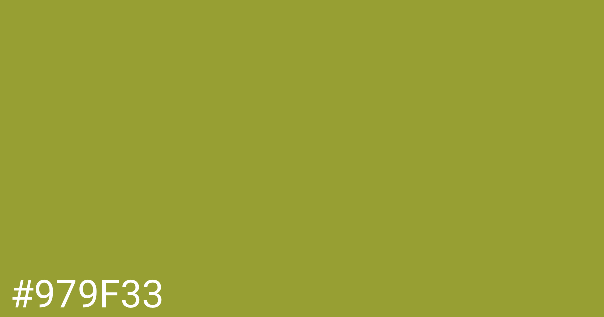 Hex color #979f33 graphic