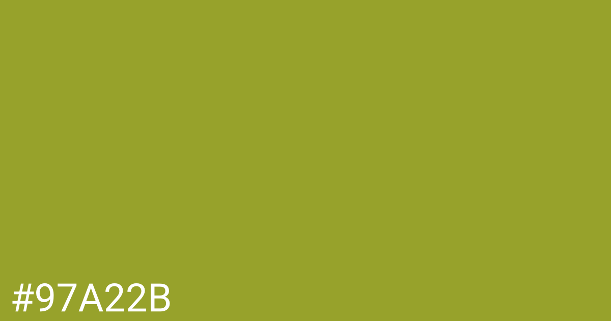 Hex color #97a22b graphic