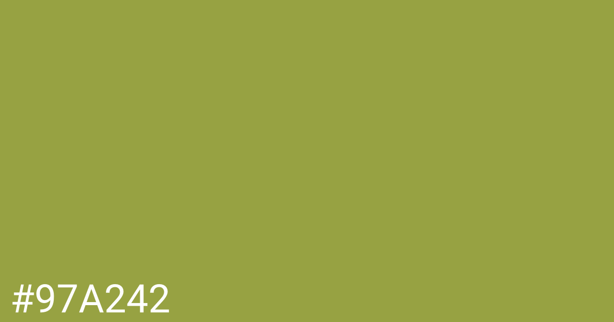 Hex color #97a242 graphic