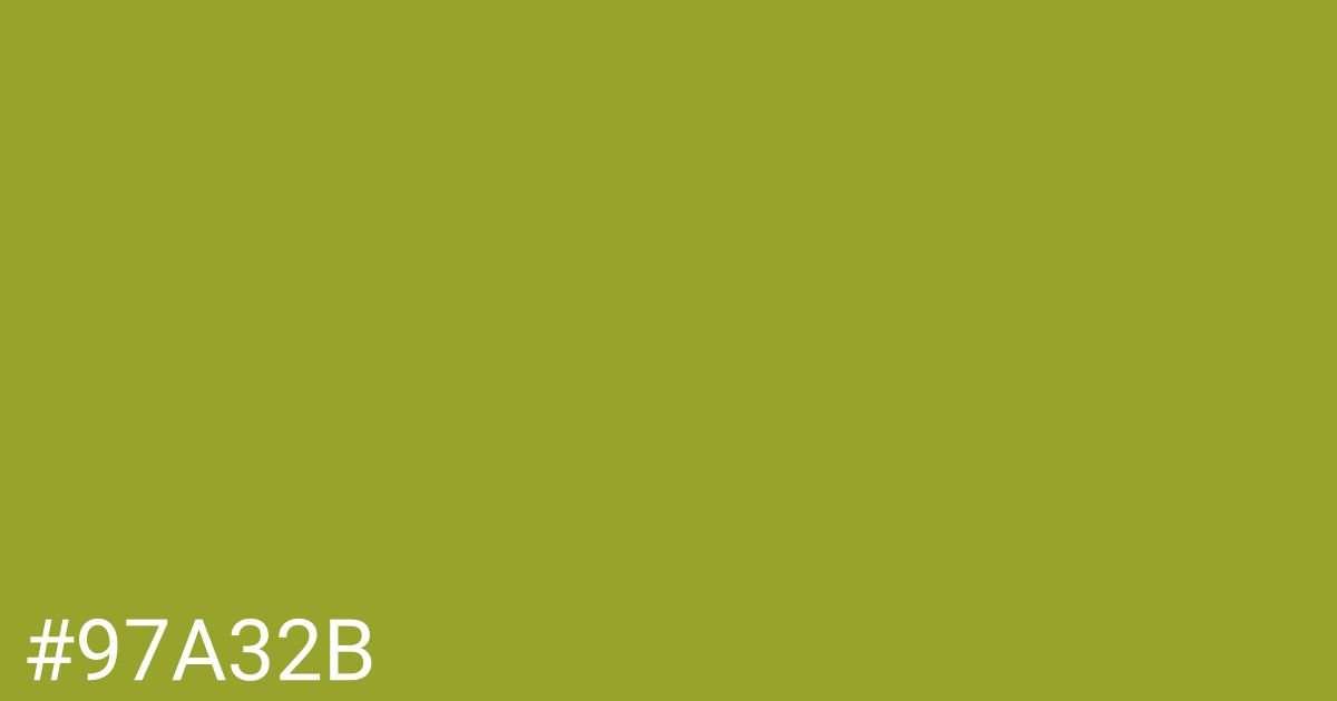 Hex color #97a32b graphic