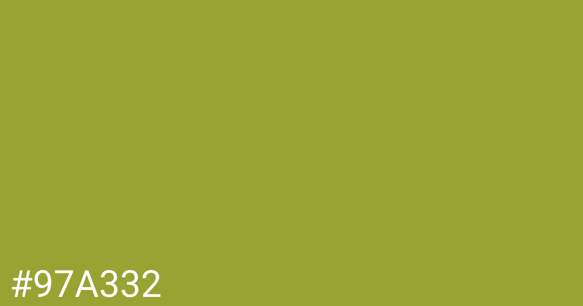 Hex color #97a332 graphic