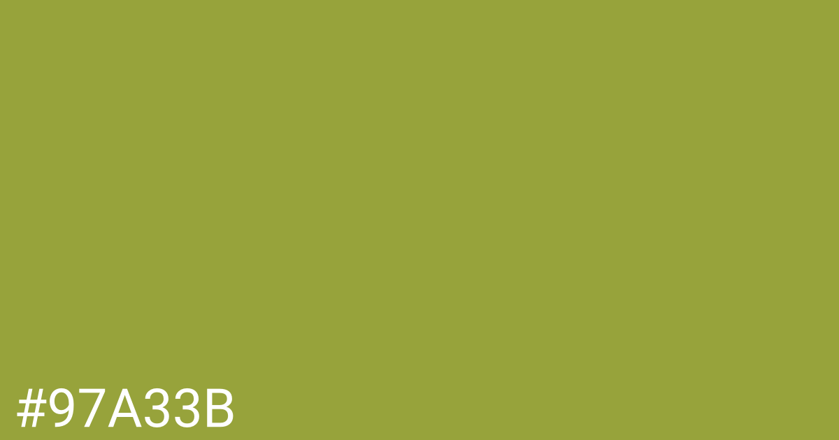 Hex color #97a33b graphic