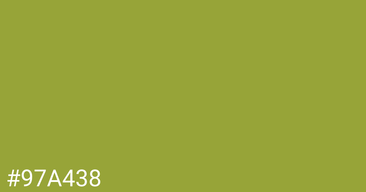 Hex color #97a438 graphic