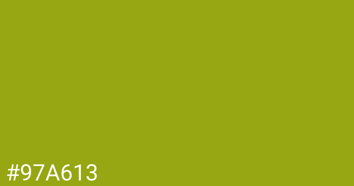 Hex color #97a613 graphic