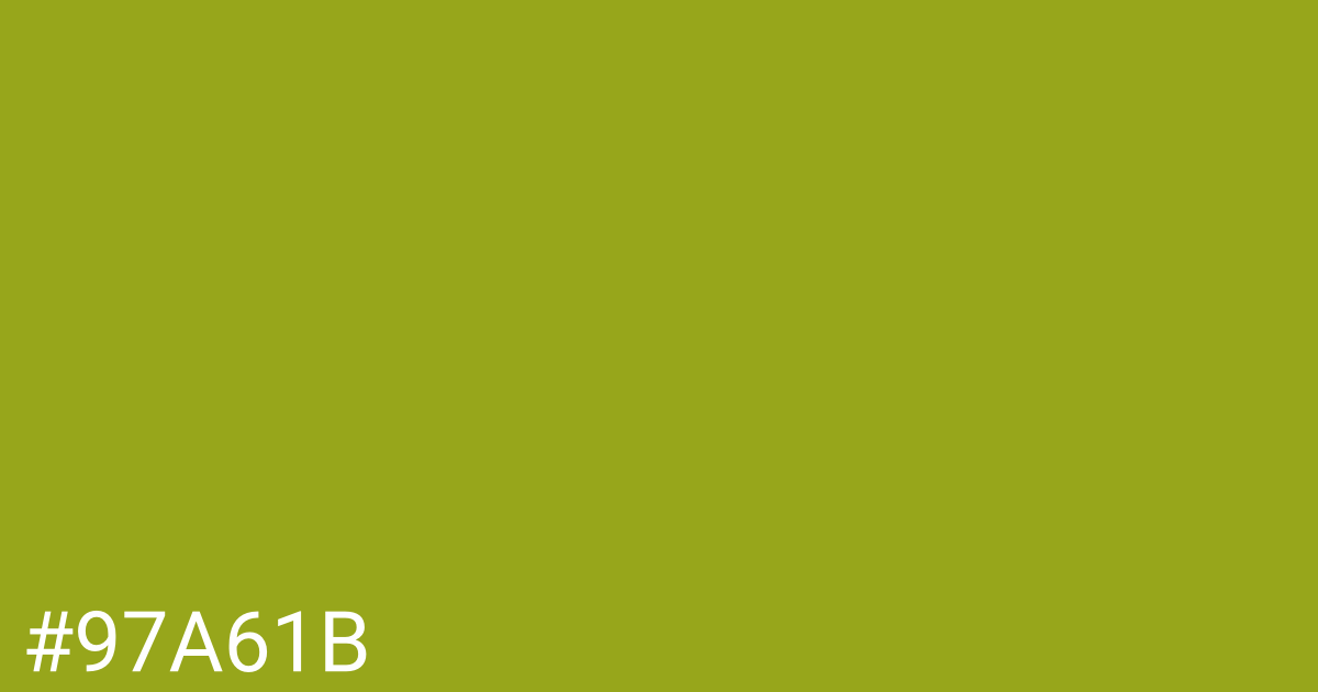 Hex color #97a61b graphic