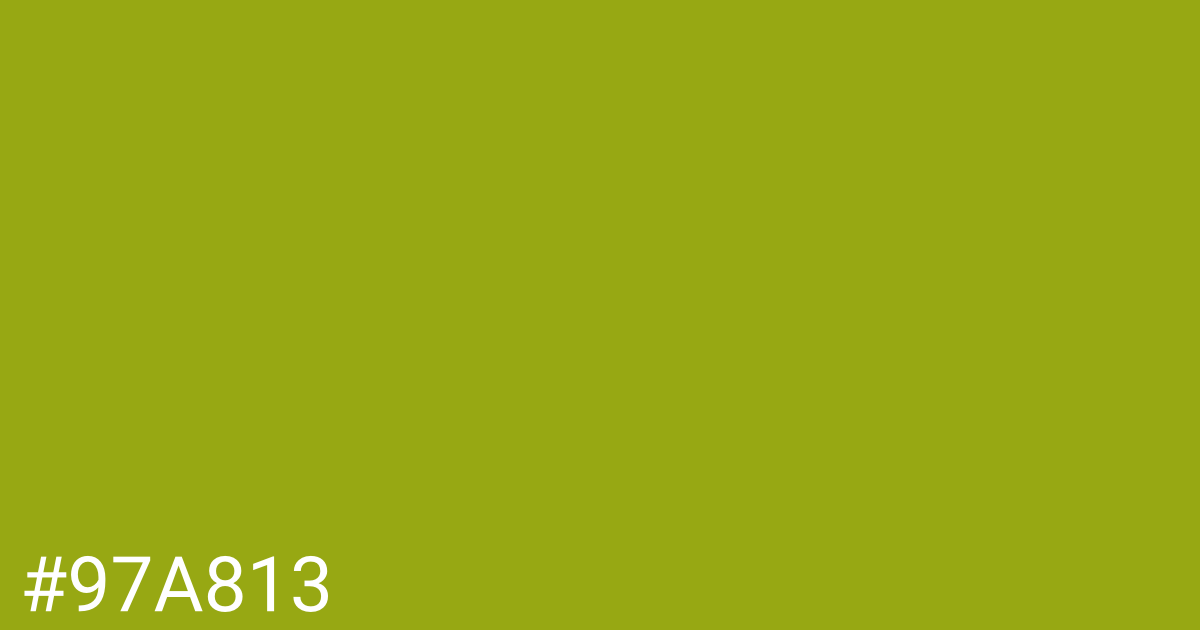 Hex color #97a813 graphic