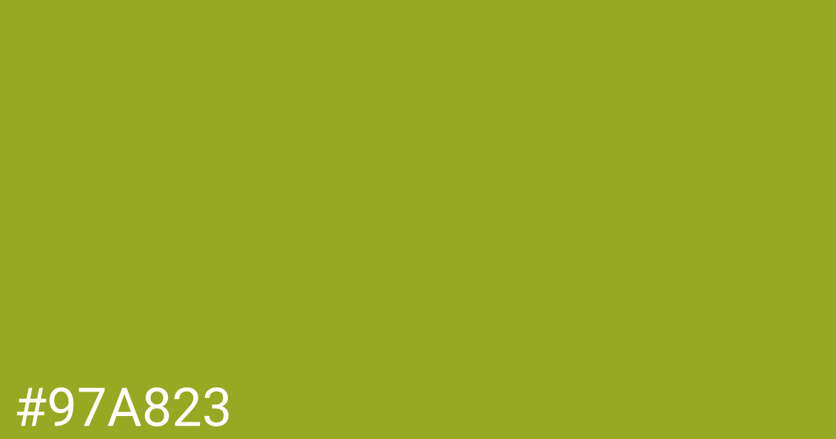 Hex color #97a823 graphic