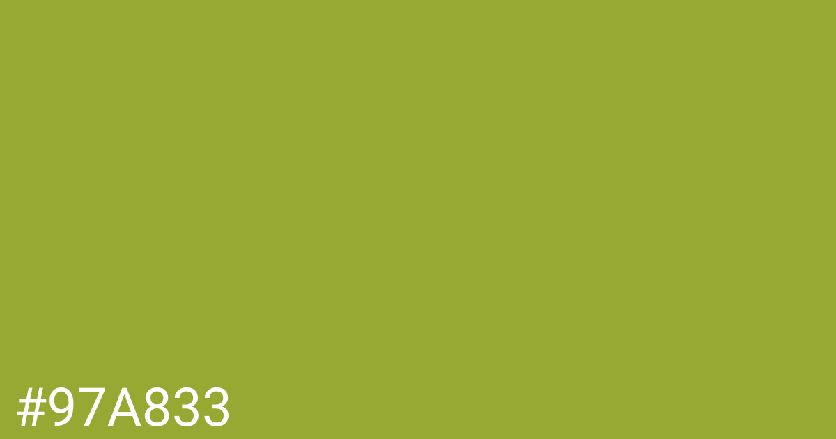 Hex color #97a833 graphic