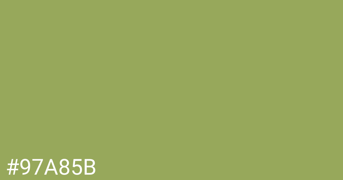 Hex color #97a85b graphic