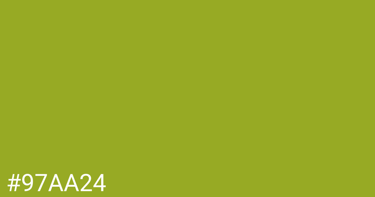 Hex color #97aa24 graphic