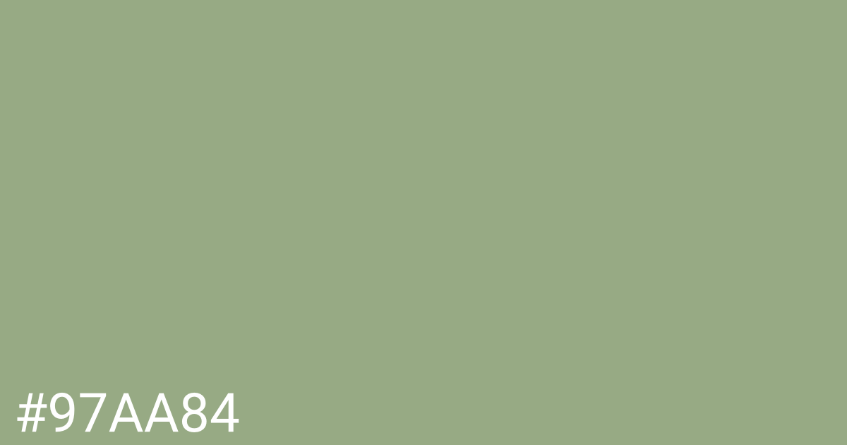 Hex color #97aa84 graphic