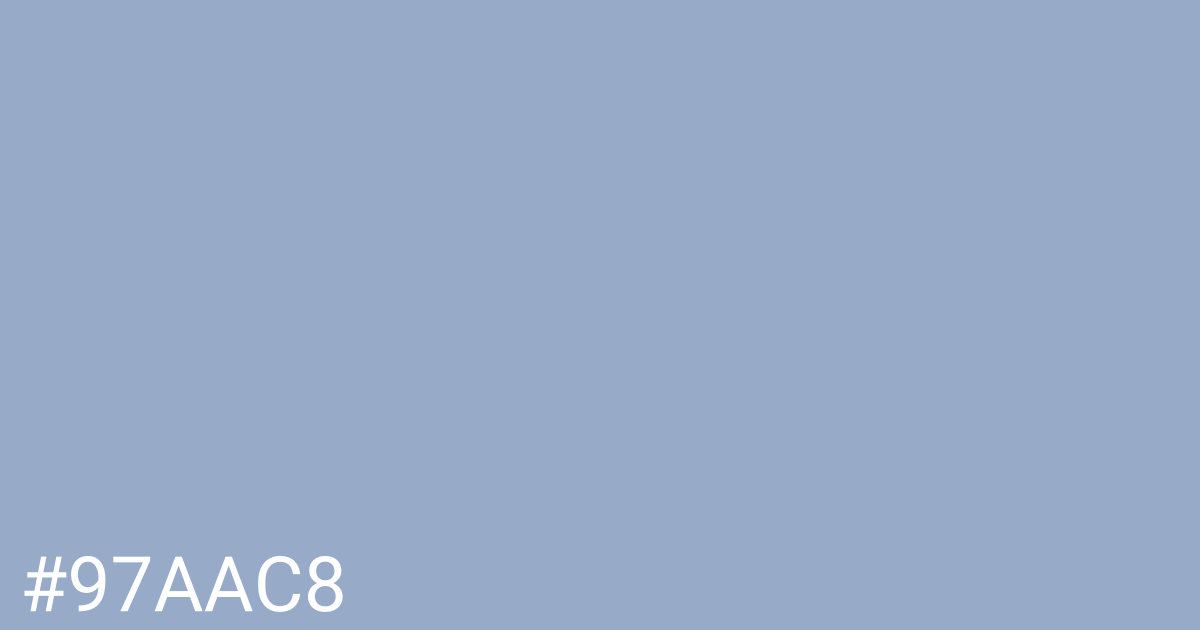 Hex color #97aac8 graphic