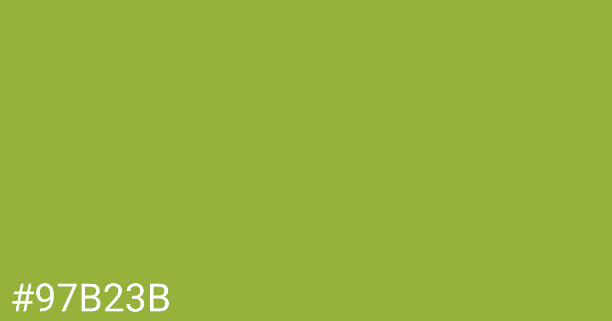 Hex color #97b23b graphic