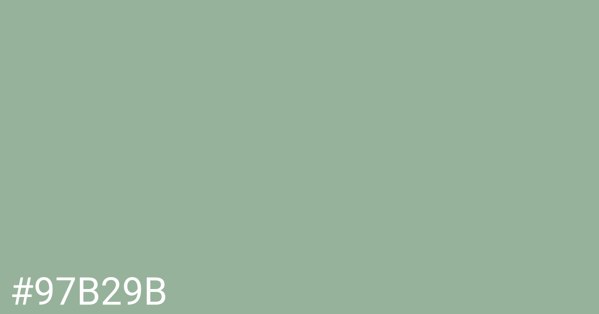 Hex color #97b29b graphic