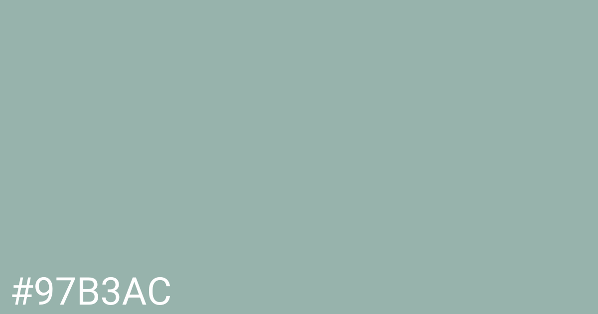 Hex color #97b3ac graphic