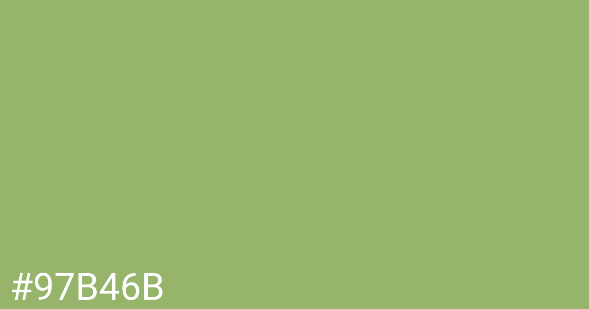 Hex color #97b46b graphic